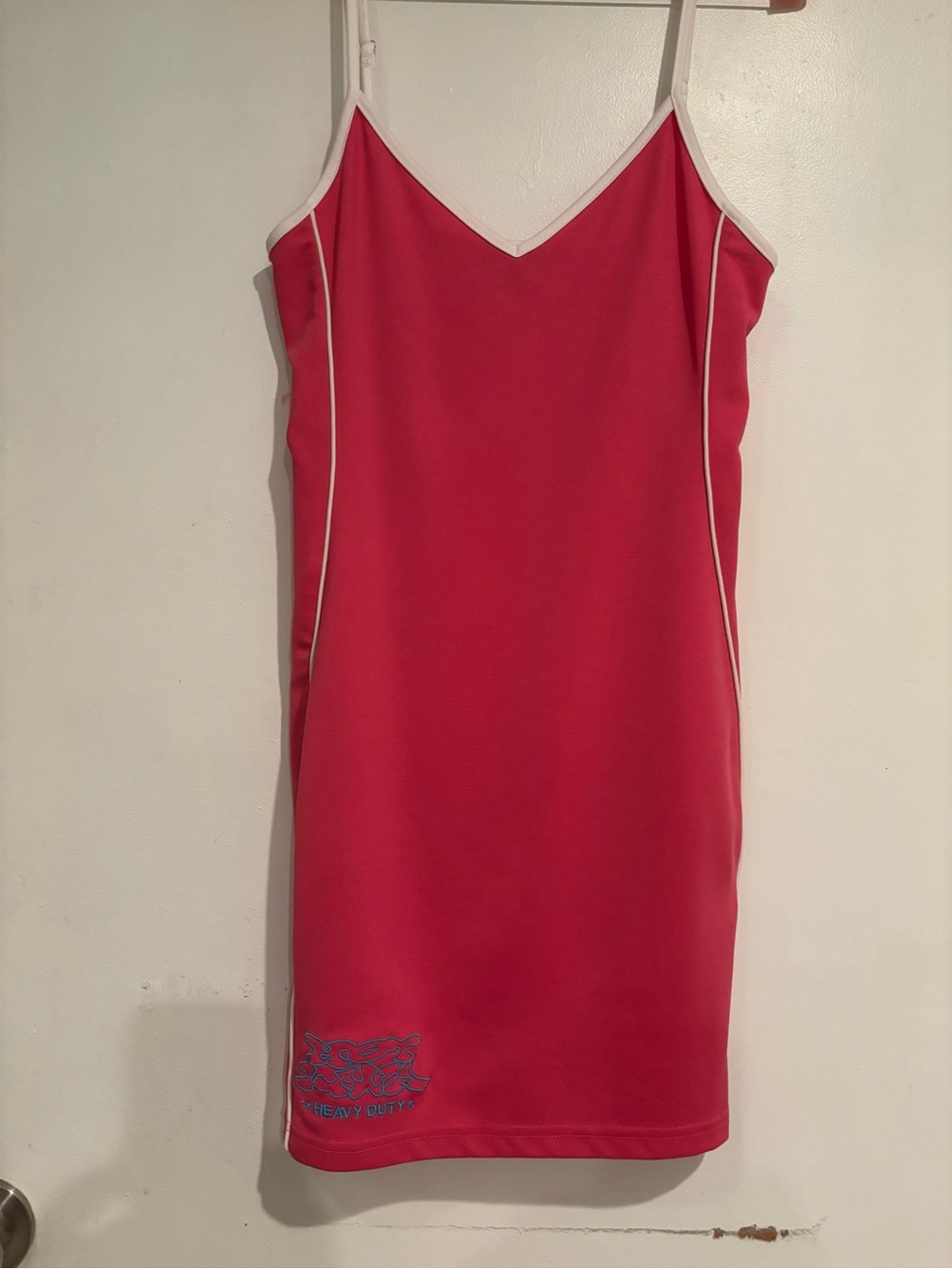 Pink Slip Mini Dress with Contrast Trim